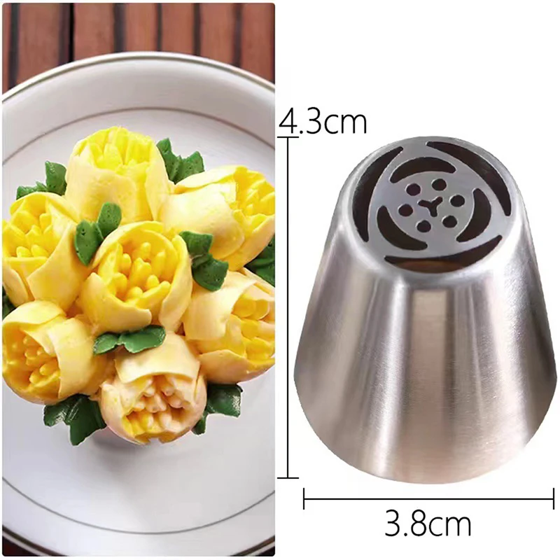 Russian Icing Piping Mouth Pastry Nozzles Confectionery Equipment Integrally Formed Rose Bouquet Cake Piping Cake Supplies 
Russian Icing Piping Mouth Pastry Nozzles Confectionery Equipment Integrally Formed Rose Bouquet Cake Piping Cake Supplies
