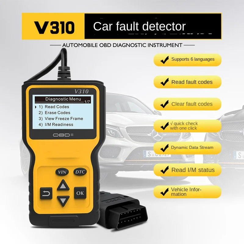 V310 Obd2 Code Reader Vehicle Fault Code Reading Card/diagnostic Instrument Supports Multi-language Factory Price Direct
V310 Obd2 Code Reader Vehicle Fault Code Reading Card/diagnostic Instrument Supports Multi-language Factory Price Direct