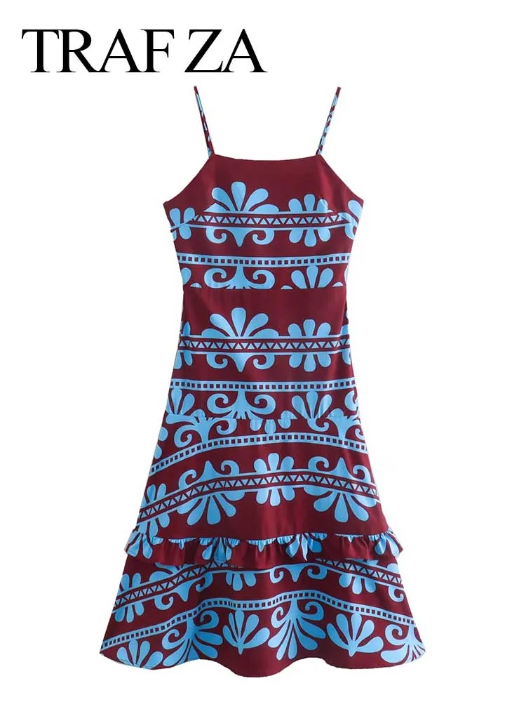 TRAF ZA Vintage Print Upper Body Tight Lower Body Loose Over-the-Knee Sling Lady Skirt Square Neck Tribal Ethnic Women Dress
TRAF ZA Vintage Print Upper Body Tight Lower Body Loose Over-the-Knee Sling Lady Skirt Square Neck Tribal Ethnic Women Dress
