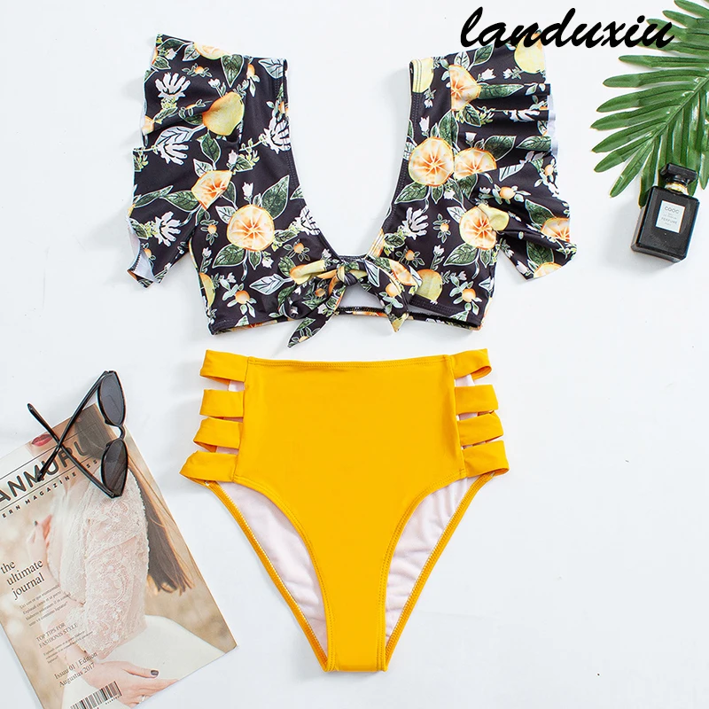 2022 Summer Bikini New Ruffled Split Swimsuit European and American Sexy High Waist Women's Models landuxiu
2022 Summer Bikini New Ruffled Split Swimsuit European and American Sexy High Waist Women's Models landuxiu