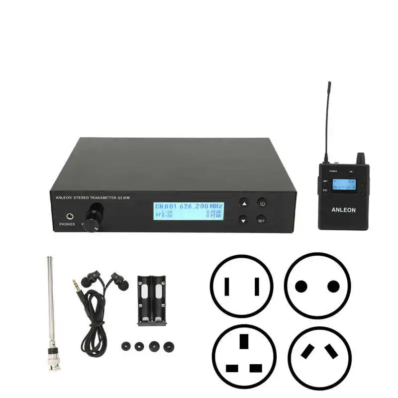 For ANLEON S3 Wireless Earbud Monitor System 626‑662MHz 90dB 3 Modes Monitor Ear Return System for Band Singers 110-240V
For ANLEON S3 Wireless Earbud Monitor System 626‑662MHz 90dB 3 Modes Monitor Ear Return System for Band Singers 110-240V