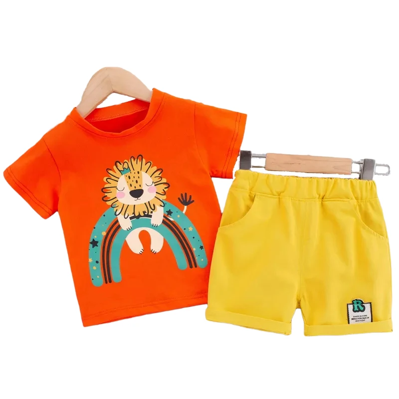 0-5 Year Old Baby Summer High-Quality Cotton Short-Sleeved Clothes Set Children's High-Quality Cartoon T-Shirt + Kids Shorts 2-P
0-5 Year Old Baby Summer High-Quality Cotton Short-Sleeved Clothes Set Children's High-Quality Cartoon T-Shirt + Kids Shorts 2-P