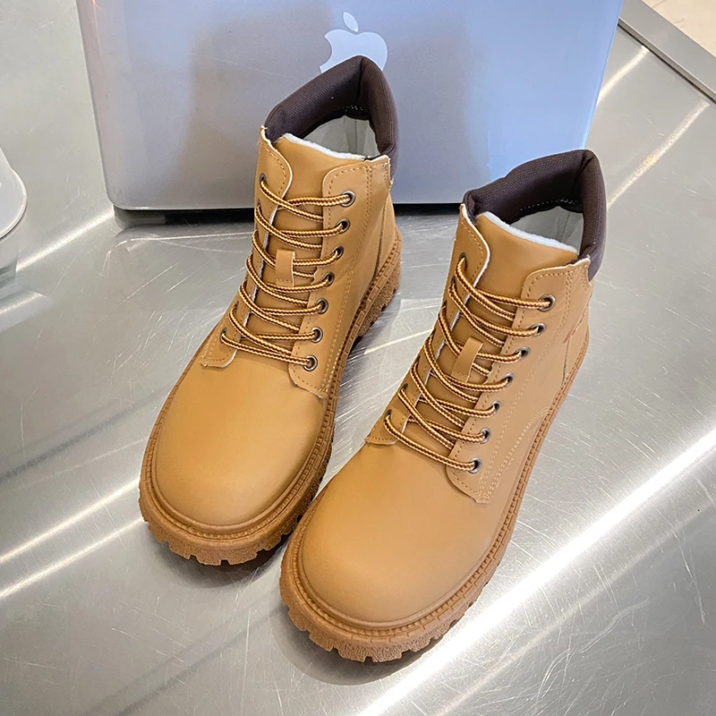 Winter Boots for Women Women's Naked Boots British Style Fashion Women's Boots Round Toe Lace Up Zipper Flat Bottom Anti-slip
Winter Boots for Women Women's Naked Boots British Style Fashion Women's Boots Round Toe Lace Up Zipper Flat Bottom Anti-slip