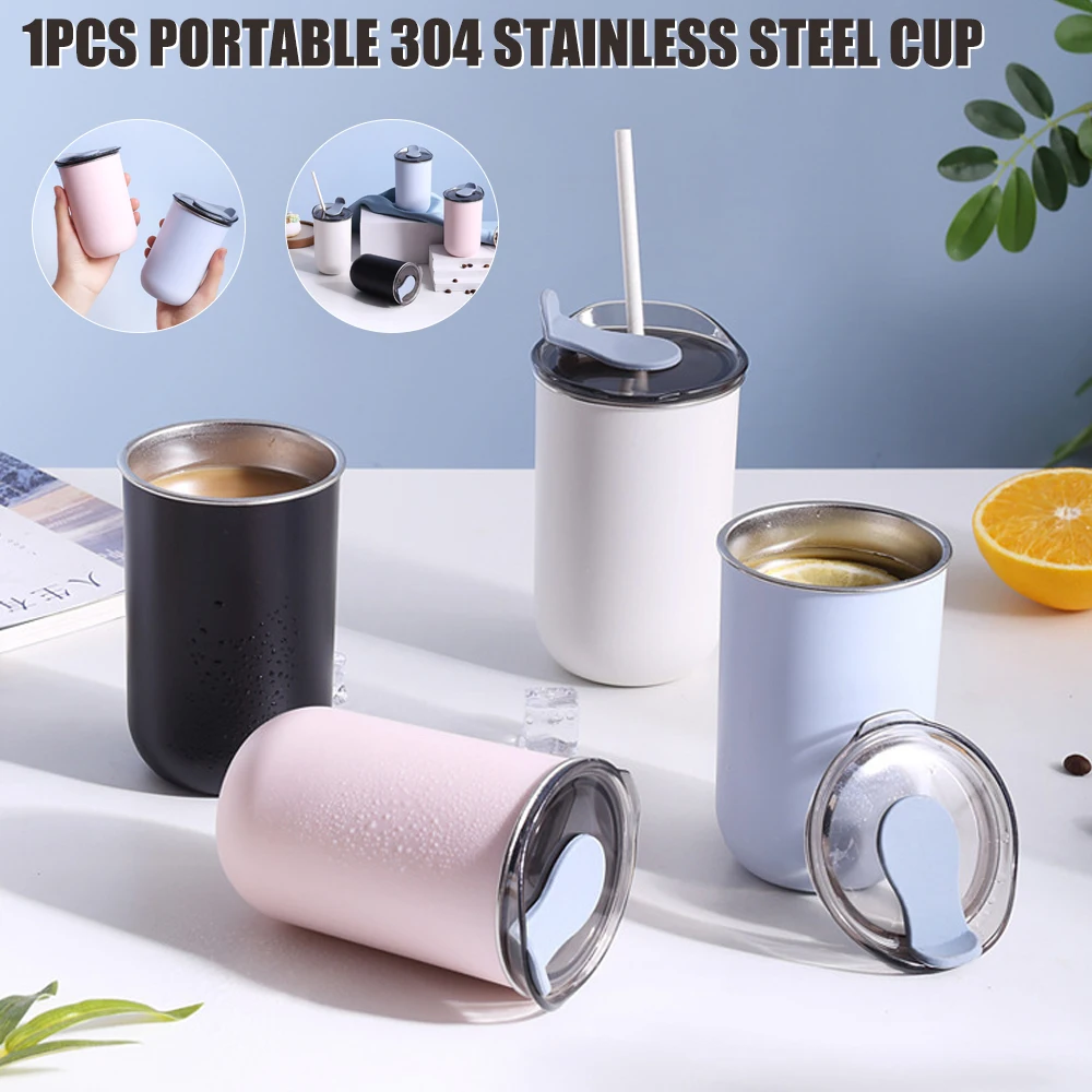 Portable Coffee Tumbler Stainless Steel with Lid Spill-Proof Travel Carry-on Cup Easy to Wash Placement Stability Cup
Portable Coffee Tumbler Stainless Steel with Lid Spill-Proof Travel Carry-on Cup Easy to Wash Placement Stability Cup