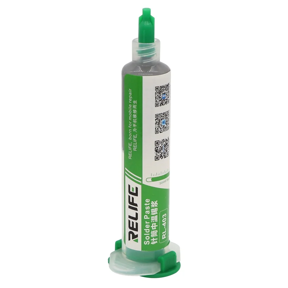 RL-403 Solder Paste 20-38um Flux Circuit Board Repair Syringe 10CC Sn63 160-230Pa Good Adhesion SMT BGA Welding Fluxes
RL-403 Solder Paste 20-38um Flux Circuit Board Repair Syringe 10CC Sn63 160-230Pa Good Adhesion SMT BGA Welding Fluxes