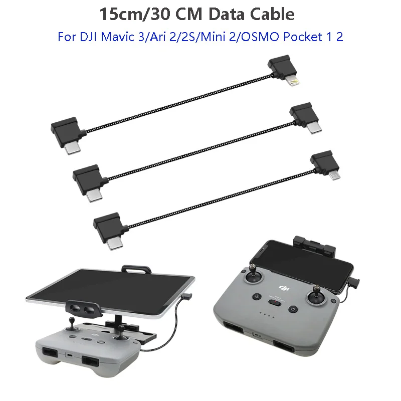 Data Cable For DJI MINI 3 PRO/Mavic 3/Ari 2/2S/Mini 2 Drone IOS Type-C Micro-USB Adapter Wire Connector Tablet Phone Cable
Data Cable For DJI MINI 3 PRO/Mavic 3/Ari 2/2S/Mini 2 Drone IOS Type-C Micro-USB Adapter Wire Connector Tablet Phone Cable