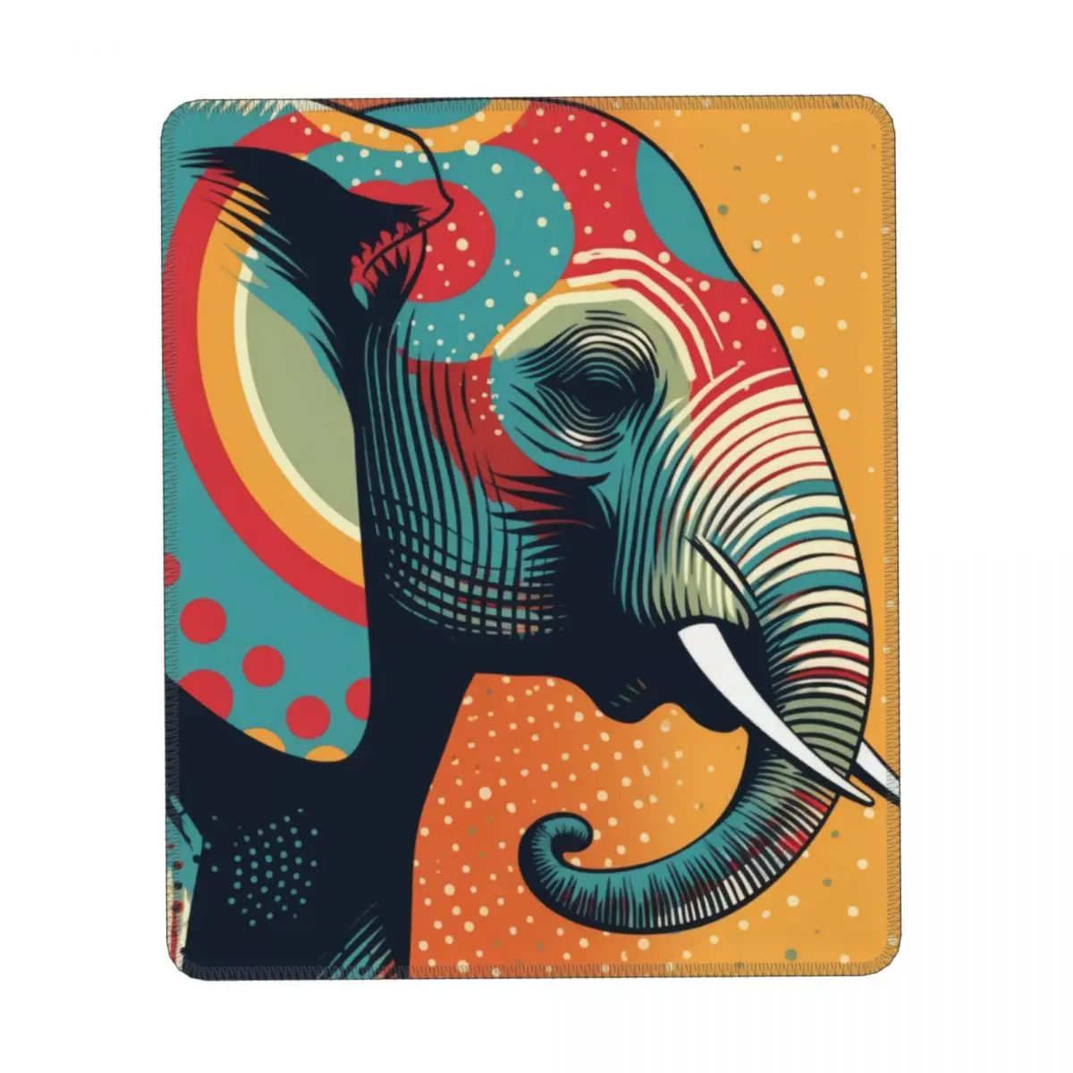 

Elephant Vertical Print Mouse Pad Multicolored Retro Rubber Desktop Mousepad Anti Fatigue Soft Kawaii Mouse Pads