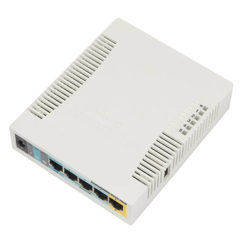 MikroTik RB951Ui-2HnD 5-Port Wireless Router 1000mW 300M Wifi RouterOS 2*2 MIMO 2.5dbi WI-FI 1*POE In, 5*POE Out
MikroTik RB951Ui-2HnD 5-Port Wireless Router 1000mW 300M Wifi RouterOS 2*2 MIMO 2.5dbi WI-FI 1*POE In, 5*POE Out