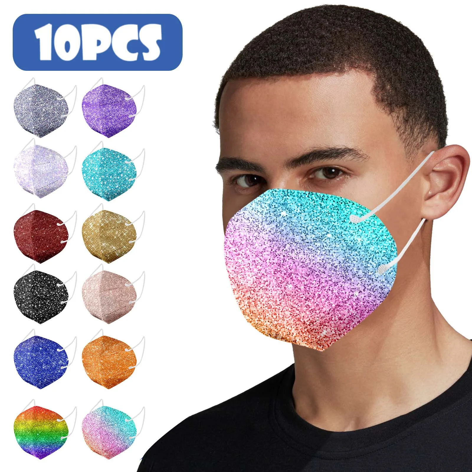 10pcs Disposable Sequin Mask With Sparkle-Pattern 5 layers Protective Mask For Party Bar Vacation Halloween Cosplay mascarilla
10pcs Disposable Sequin Mask With Sparkle-Pattern 5 layers Protective Mask For Party Bar Vacation Halloween Cosplay mascarilla