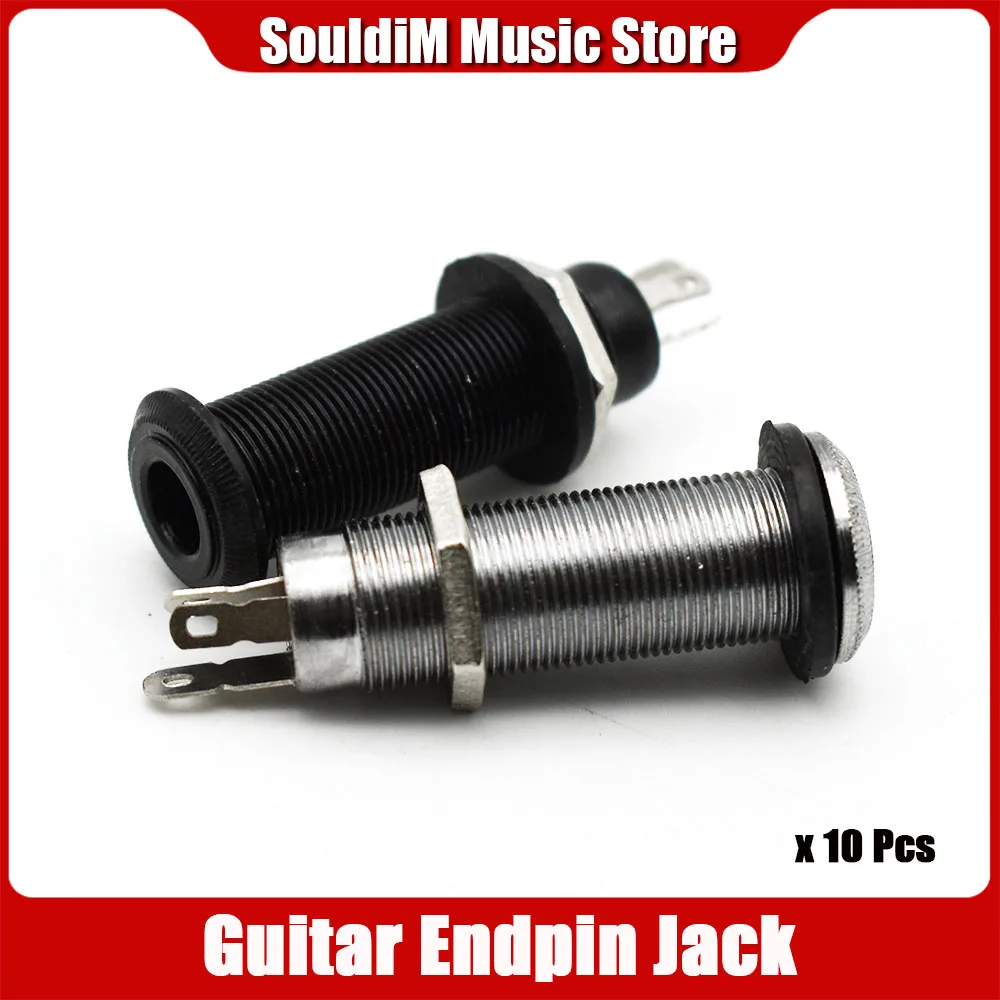 10Pcs/lot Chrome/Black Threaded Cylinder Output Input Guitar Bass Jack Plug Socket 1/4" 6.35mm Pickup Output Jack
10Pcs/lot Chrome/Black Threaded Cylinder Output Input Guitar Bass Jack Plug Socket 1/4" 6.35mm Pickup Output Jack
