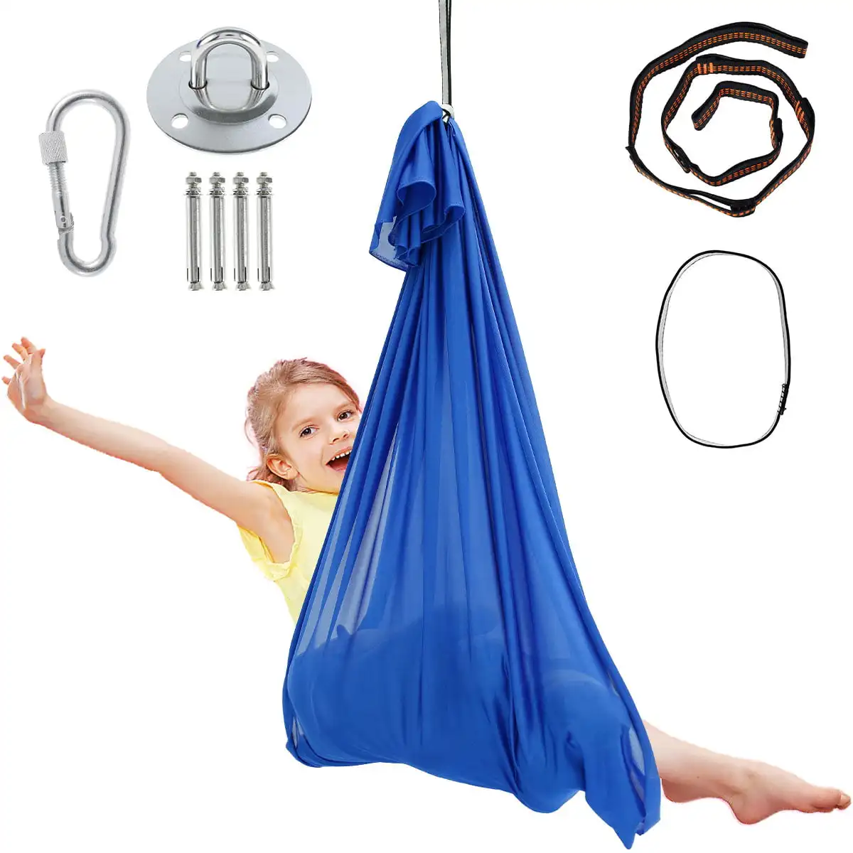 Therapy Swing Nylon Skin-Friendly Hanging Sensory Swing with High Bearing Capacity Adjustable Children Elastic Hammock for Kids
Therapy Swing Nylon Skin-Friendly Hanging Sensory Swing with High Bearing Capacity Adjustable Children Elastic Hammock for Kids