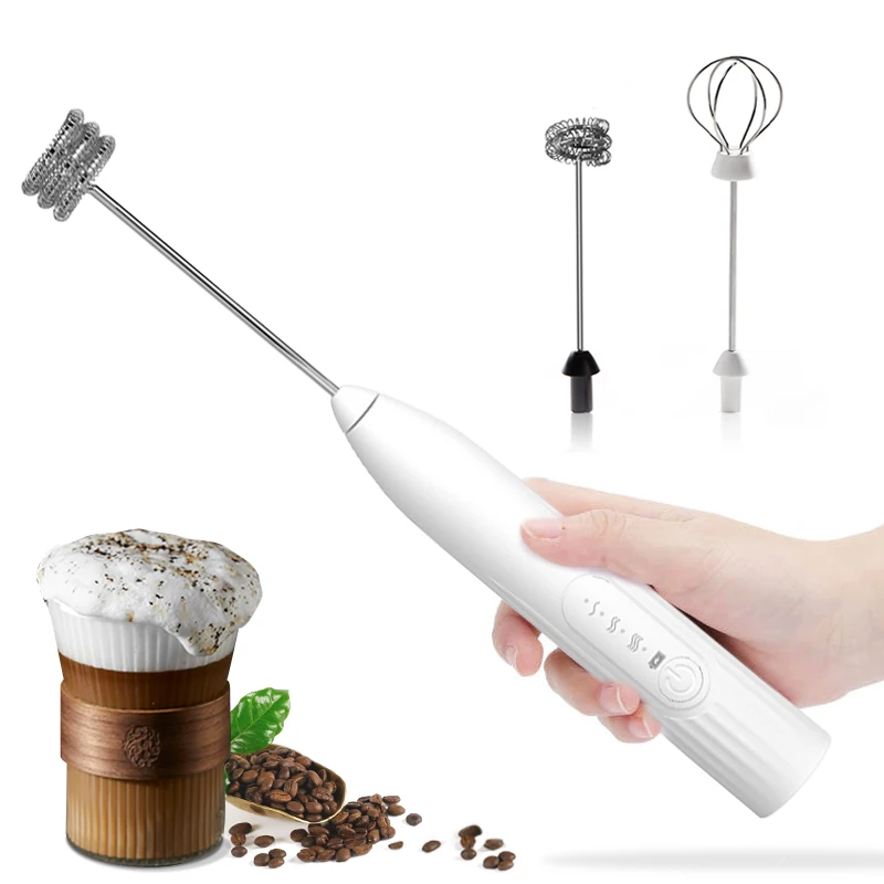 

1 Egg 2 Beater Double Whisk Electric Rechargeable Mixer Gadgets Heads Frothers Baking Milk Kitchen In Coffee Stirrer