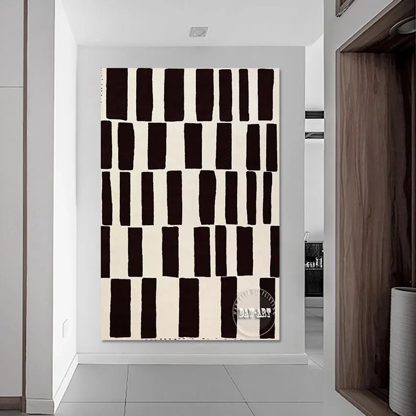 Canvas Wall Art Black White Acrylic Geometry Shape Design Abstract Handmade Oil Painting Simple Style Canvas Picture Frameless
Canvas Wall Art Black White Acrylic Geometry Shape Design Abstract Handmade Oil Painting Simple Style Canvas Picture Frameless