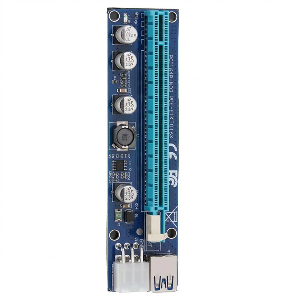 PCI-E Riser Card High Conductivity Easy Disassembly Stable Power Supply USB3.0 PCI-E Express 1X to 16X Power Cable Extender
PCI-E Riser Card High Conductivity Easy Disassembly Stable Power Supply USB3.0 PCI-E Express 1X to 16X Power Cable Extender