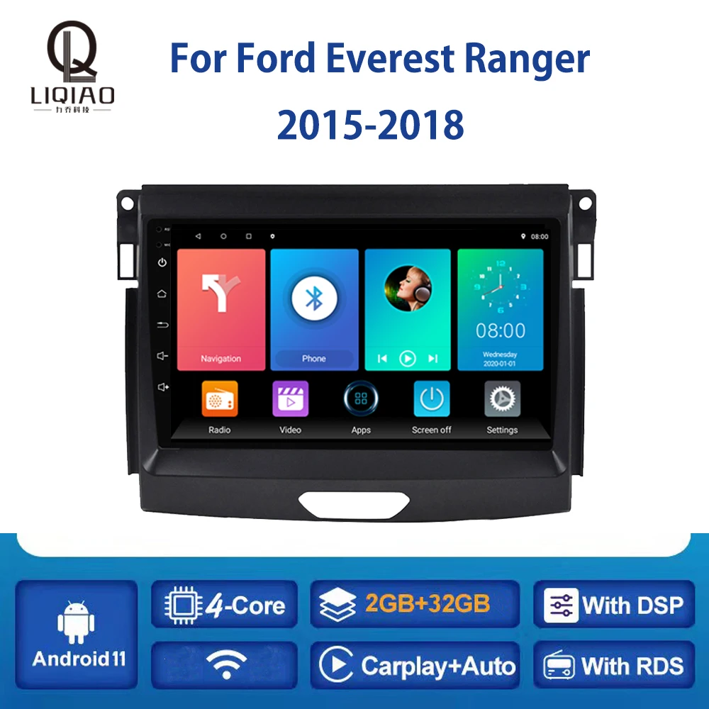 Автомагнитола LIQIAO для Ford Everest Ranger 2015-2018 Carplay Multimidia, видеоплеер с навигацией, GPS, камерой заднего вида, Bluetooth, USB
Автомагнитола LIQIAO для Ford Everest Ranger 2015-2018 Carplay Multimidia, видеоплеер с навигацией, GPS, камерой заднего вида, Bluetooth, USB
