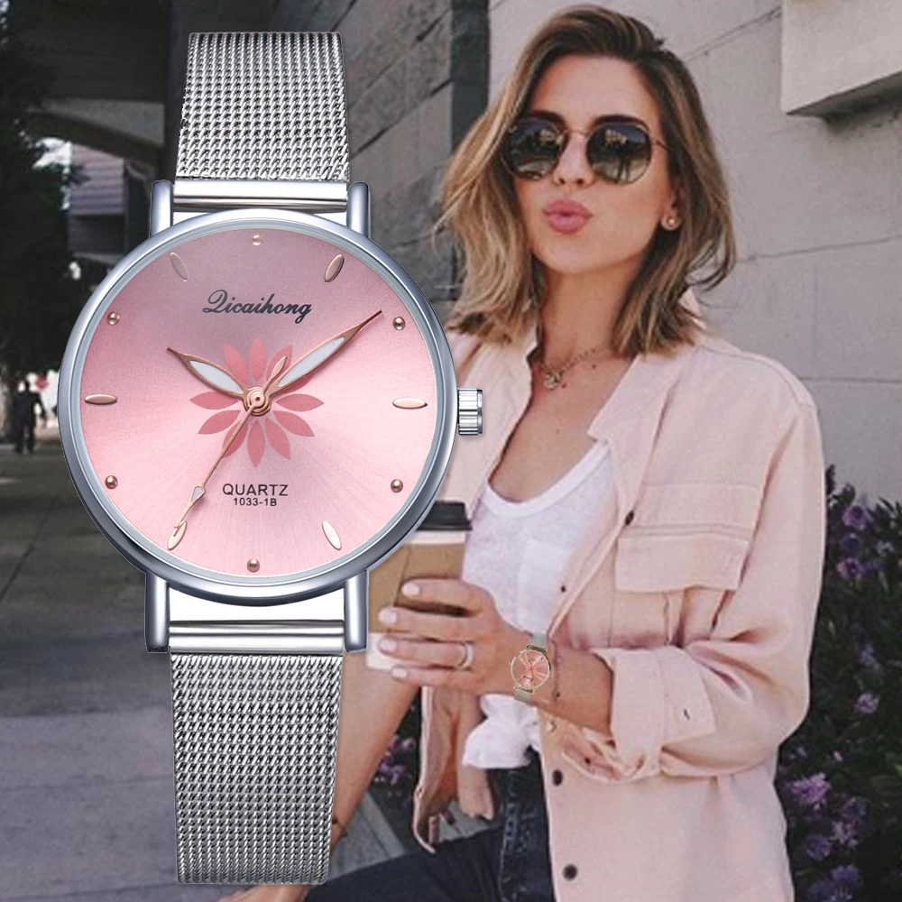 Часы для женщин роскошный цвета: золотистый серебристый популярный розовый