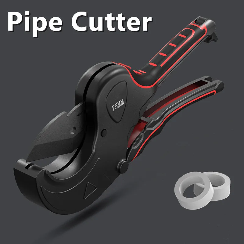 

Pipe Cutter 32-75MM Pipe Cutting Scissors Ratchet Cutter Tube Hose Plastic Pipes PVC/PPR Plumbing Manual Cutters Hand Tools