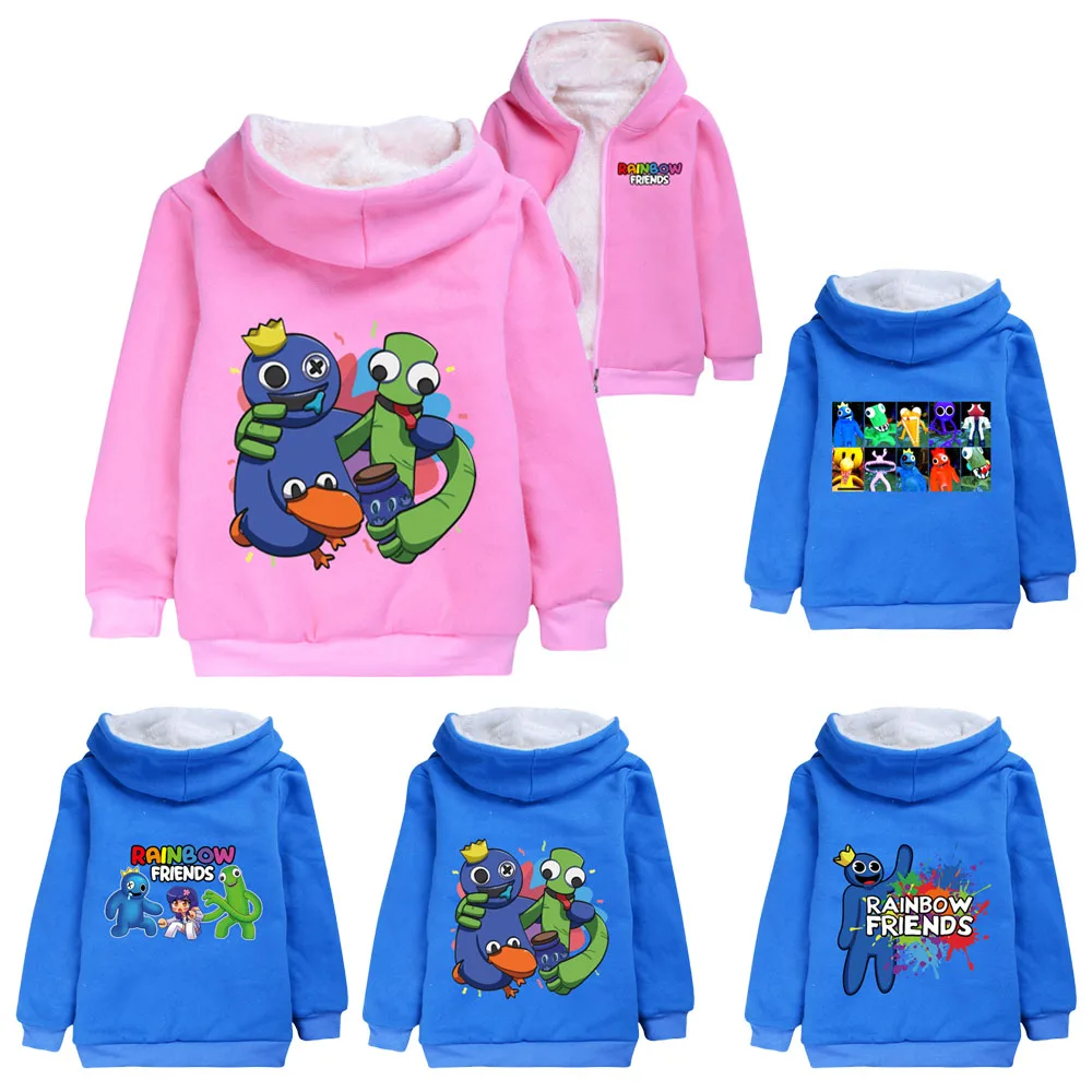 Rainbow Friends Winter Fleece Jacket Boy Hoodie Children's Clothing Girl Hooded Warm Jacket Zipper Windbreaker Baby Kids Coat
Rainbow Friends Winter Fleece Jacket Boy Hoodie Children's Clothing Girl Hooded Warm Jacket Zipper Windbreaker Baby Kids Coat