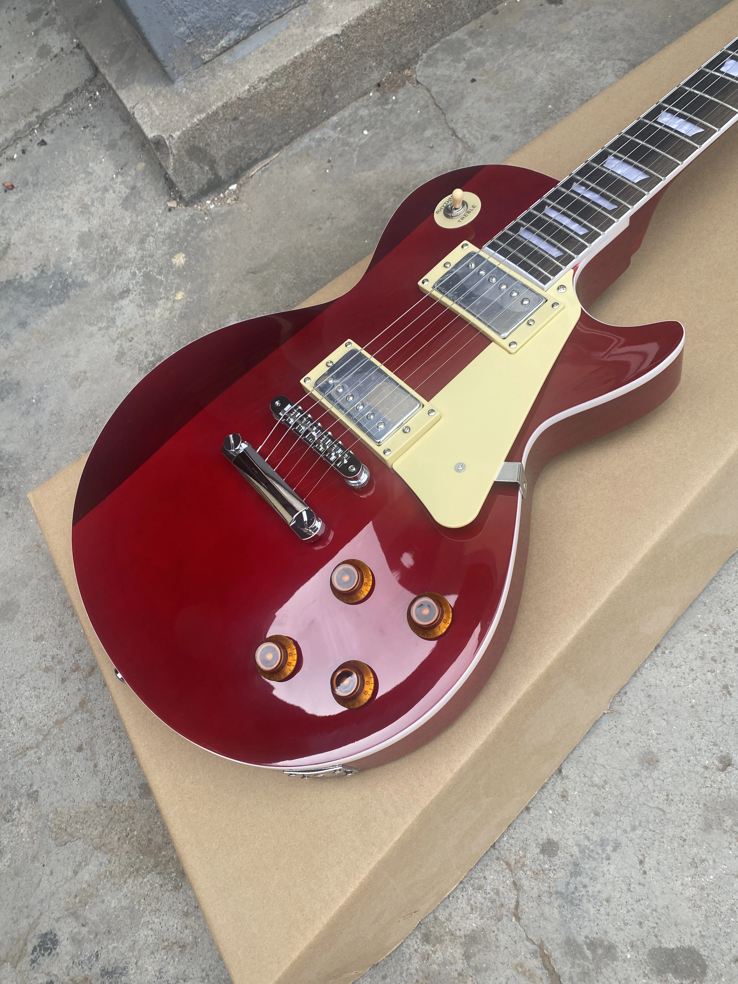 

LP Electric Guitar with 2 Pickups,Tune-o-Matic bridge,Mahogany Body Rosewood Fingerboard,free shipping