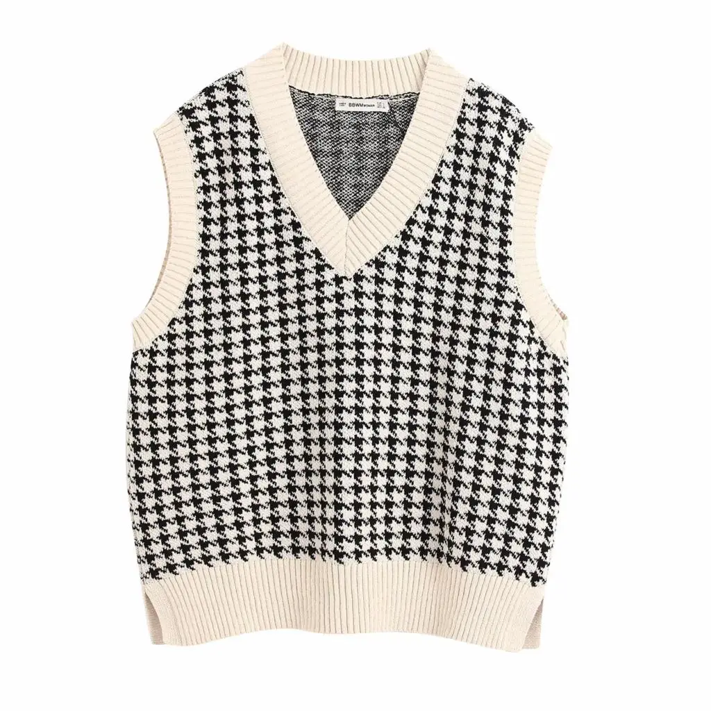 Autumn Knitted Sweater New V Neck Knitted Vest Women Korean Smile Print Student Sweater Oversized Loose Waistcoat
Autumn Knitted Sweater New V Neck Knitted Vest Women Korean Smile Print Student Sweater Oversized Loose Waistcoat