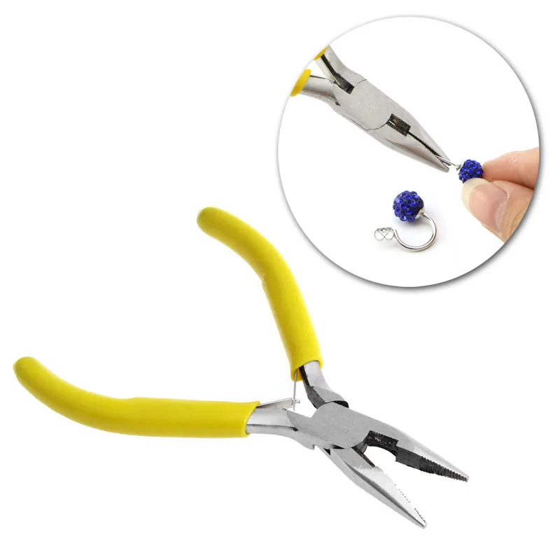 Q81D Handmade Jewelry Pliers w/ Soft Grip Rubber Handles Mini Long Nose Jewelry Tool for Wire Work Beading Jewelry Making DIY
Q81D Handmade Jewelry Pliers w/ Soft Grip Rubber Handles Mini Long Nose Jewelry Tool for Wire Work Beading Jewelry Making DIY