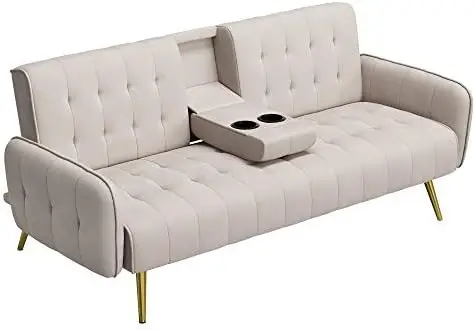 Bed, Convertible Couch with 2 Cup Holders and Removable Armrests, for Compact Living Space Apartment Dorm Office, 72 x 33.9 x 30
Bed, Convertible Couch with 2 Cup Holders and Removable Armrests, for Compact Living Space Apartment Dorm Office, 72 x 33.9 x 30