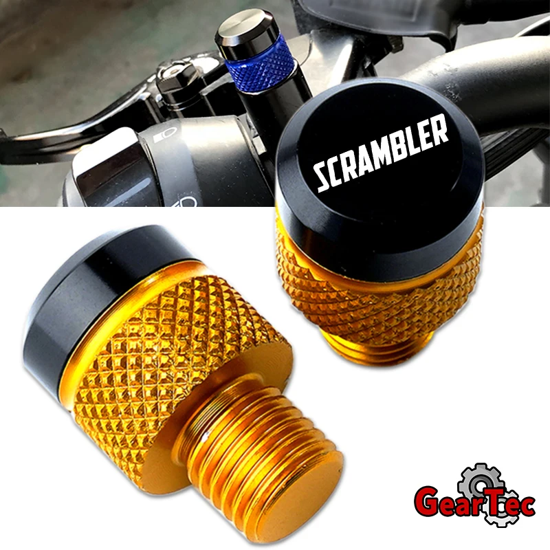 

For Ducati Scrambler 800 1100 ICON 800 Desert Sled 2017-2022 2021 Motorcycle Accessories Aluminum Mirror Hole Plugs Screws Bolts