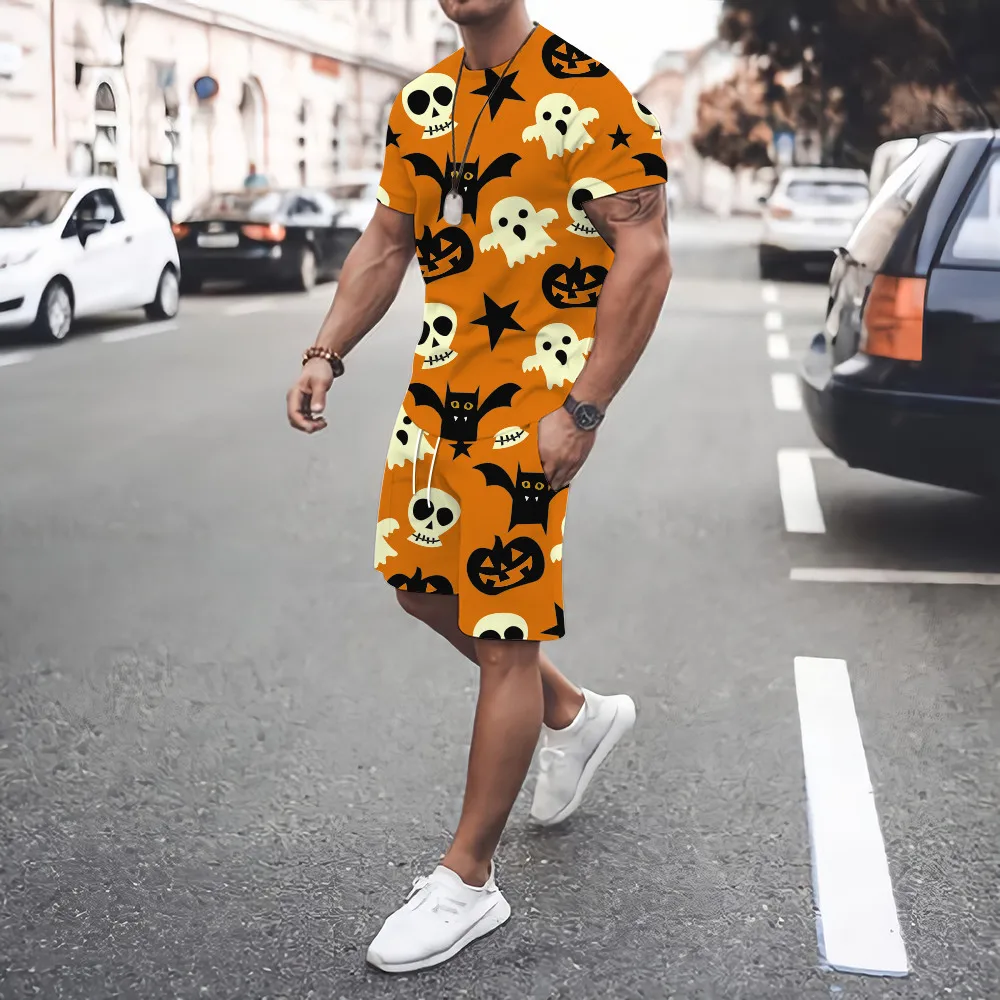 Halloween Men T-shirts Set Two-piece Tracksuits Oversized Male Clothing Sportswear Man Short Sleeves T Shirt Sweatshirts
Halloween Men T-shirts Set Two-piece Tracksuits Oversized Male Clothing Sportswear Man Short Sleeves T Shirt Sweatshirts