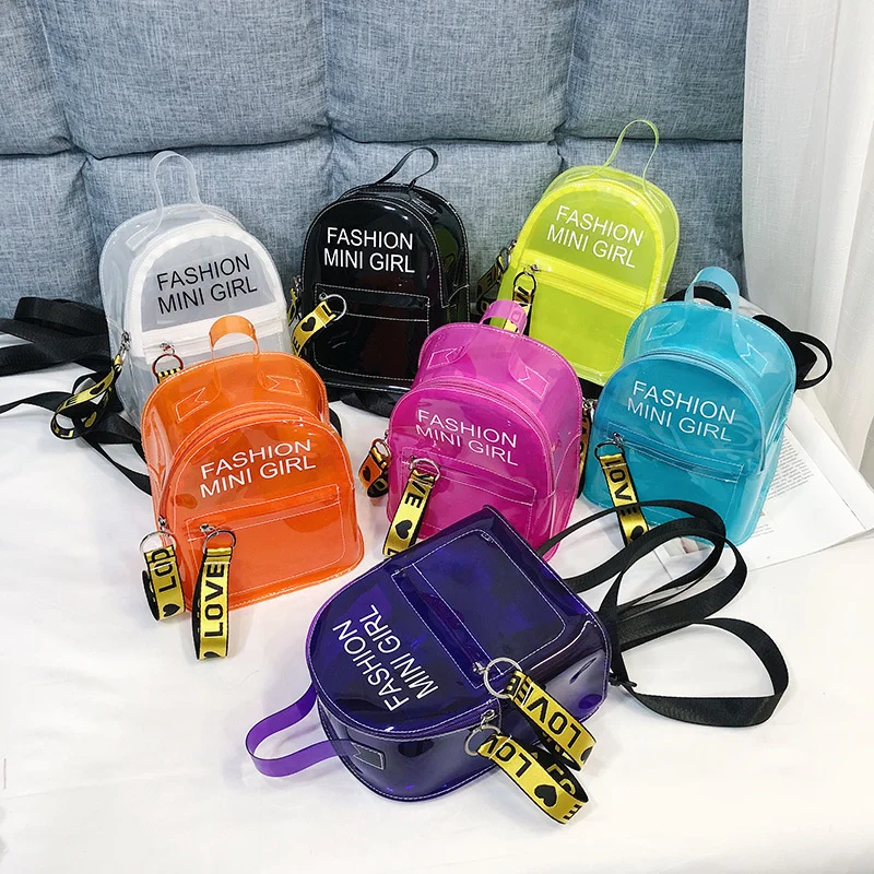 Mini Women's Backpacks 2022 Transparent PVC Jelly Female Bag Small Shoulder Bags for Teen Girls Fashion Casual Backpack
Mini Women's Backpacks 2022 Transparent PVC Jelly Female Bag Small Shoulder Bags for Teen Girls Fashion Casual Backpack
