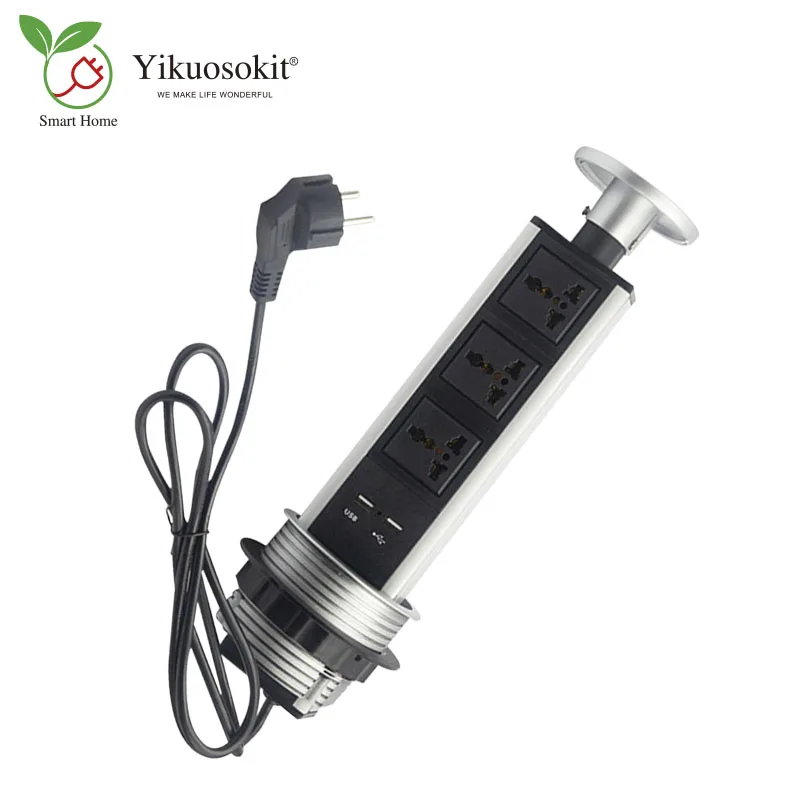 Home Kitchen Pulling Up Countertop Table Hidden Socket Universal 3 Power Plug With 2 USB Charging For Office Workstop Customized
Home Kitchen Pulling Up Countertop Table Hidden Socket Universal 3 Power Plug With 2 USB Charging For Office Workstop Customized