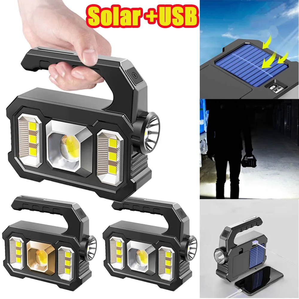 Outdoor LED+COB powerful flashlight USB rechargeable light waterproof solar camping light 300LM hand -held emergency light 캠핑
Outdoor LED+COB powerful flashlight USB rechargeable light waterproof solar camping light 300LM hand -held emergency light 캠핑