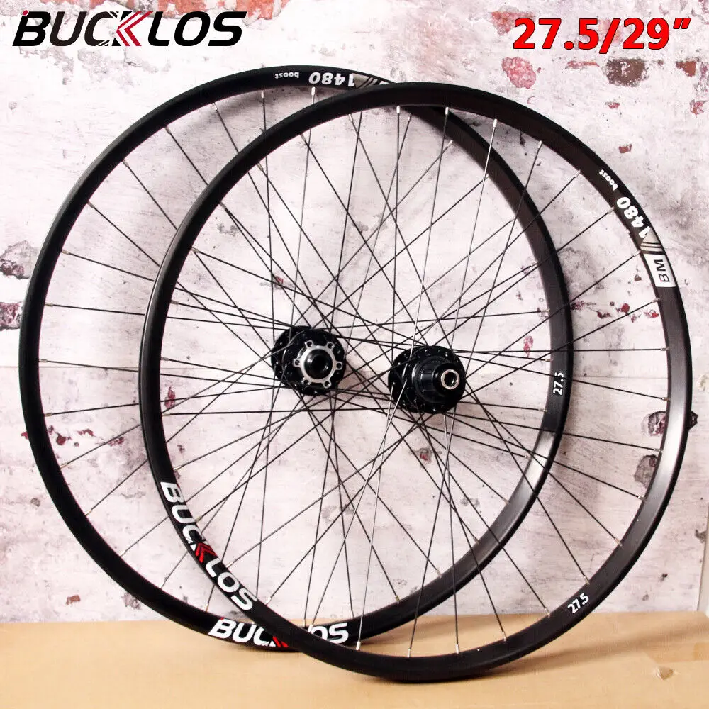 

BUCKLOS 27.5 Mountain Bike Wheelset Front Rear Clincher Disc Brake 29 Inch MTB Wheels Boost 32H 8-11S Wheel Set Fit Shimano HG