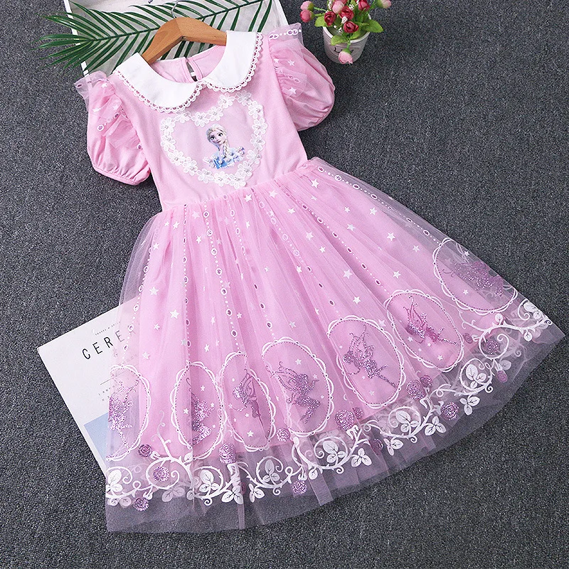 Kids Clothes Girls 3-7 Years for Birthday Party Trendy Summer Dress Short Sleeves Cotton Lace Frozen Elsa Princess Dresses
Kids Clothes Girls 3-7 Years for Birthday Party Trendy Summer Dress Short Sleeves Cotton Lace Frozen Elsa Princess Dresses