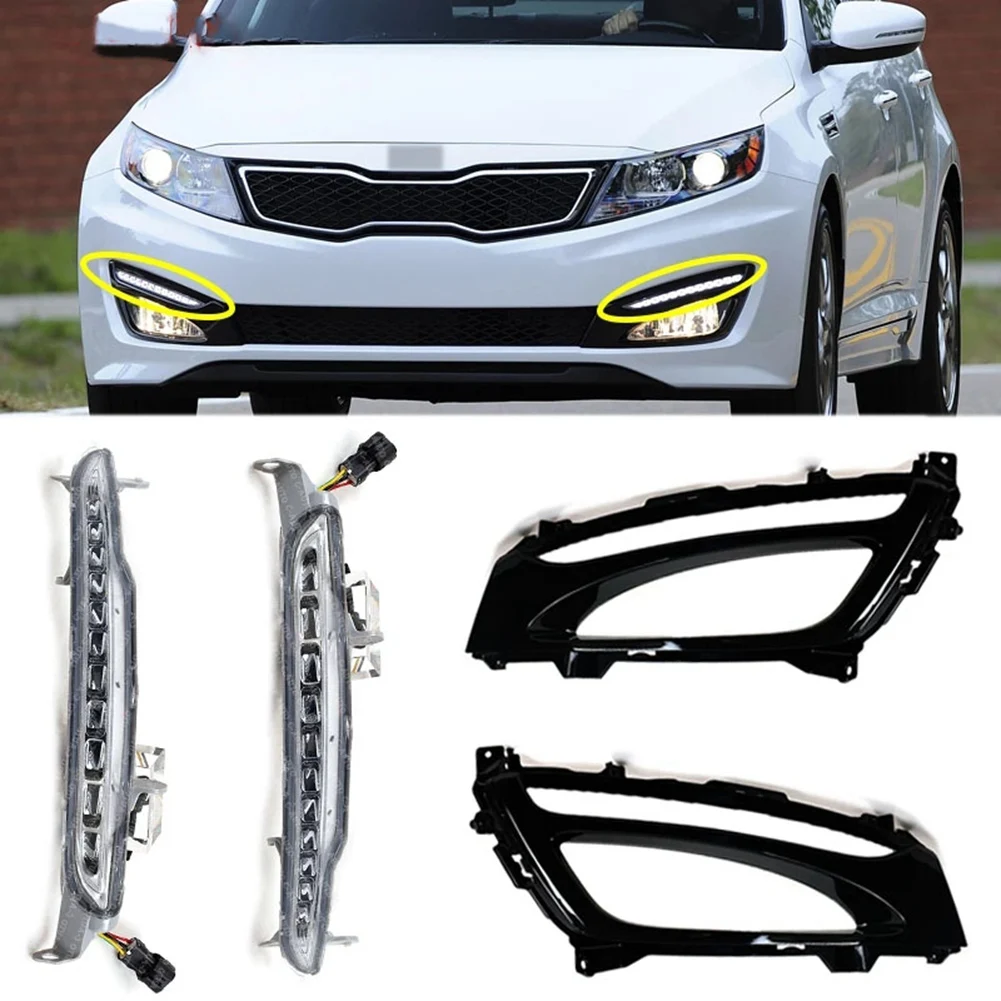 1 пара автомобильных бамперов, дневные противотуманные фонари для KIA K5 Optima 2010-2013, Автомобильные дневные фонари
1 пара автомобильных бамперов, дневные противотуманные фонари для KIA K5 Optima 2010-2013, Автомобильные дневные фонари