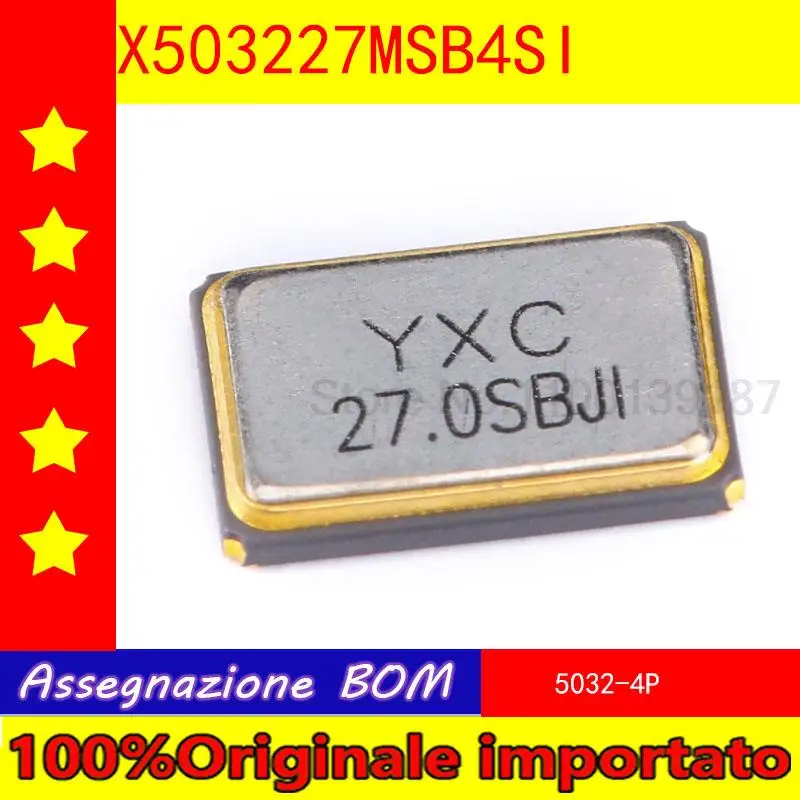 100% Оригинальный импортный Кристалл 2 шт./лот 5032 пассивные Патчи/10 PPM YSX531SL 27 МГц 20 pf X503227MSB4SI 4 фута 
100% Оригинальный импортный Кристалл 2 шт./лот 5032 пассивные Патчи/10 PPM YSX531SL 27 МГц 20 pf X503227MSB4SI 4 фута
