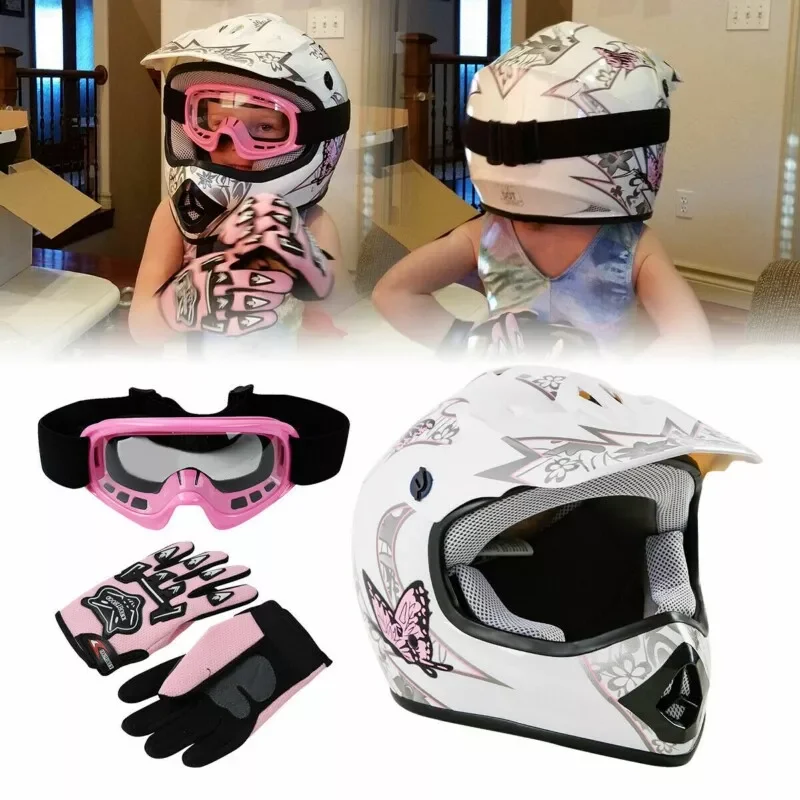 DOT Youth Kids Helmet Pink Butterfly Red Spider Net Dirt Bike ATV MX Helmets full face w/Goggles+gloves Cycling casco moto kask
DOT Youth Kids Helmet Pink Butterfly Red Spider Net Dirt Bike ATV MX Helmets full face w/Goggles+gloves Cycling casco moto kask