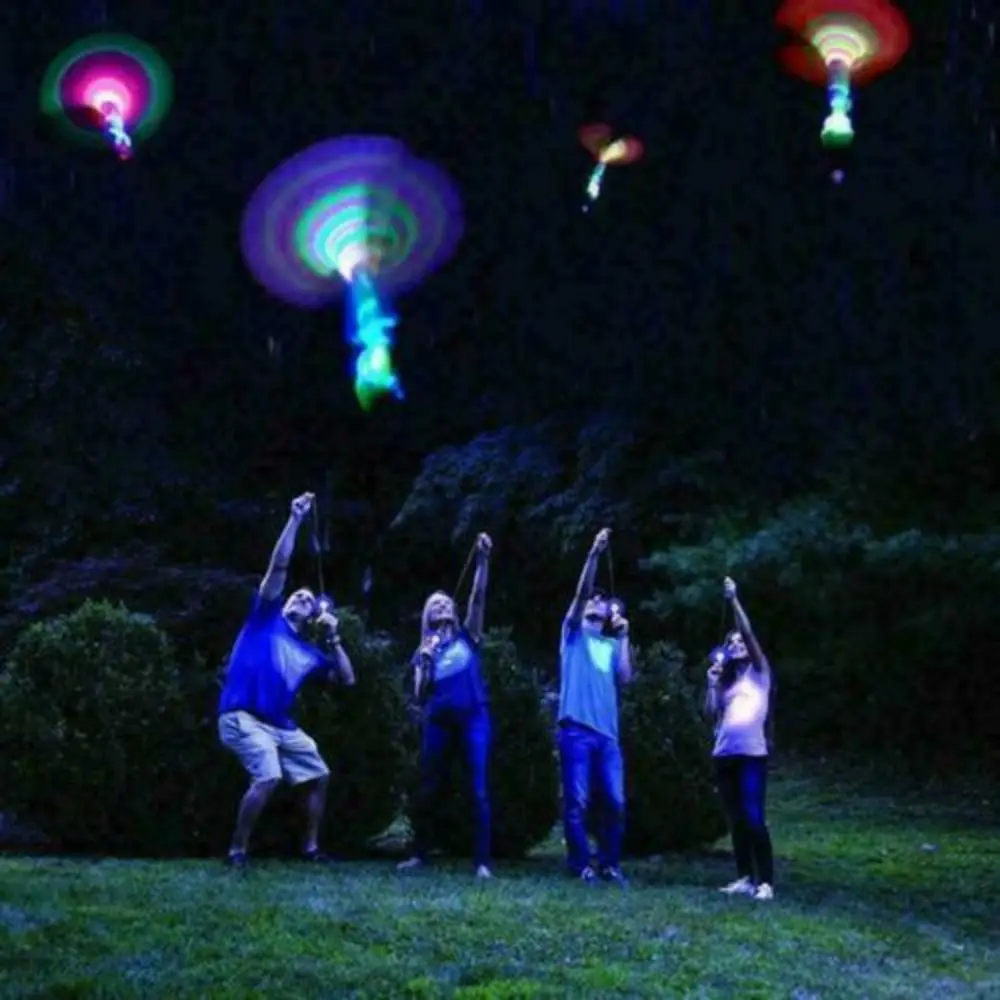 

5pcs/set Children Gift Amazing Funny Neon Led Light Flash LED Arrow & Plastic Slingshot Flying Toy Shining Rocket