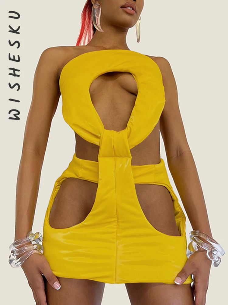 Sexy Strapless Cut Out Cotton Padded Mini Dress Women Backless Sleeveless Slim Fit Short Vestidos 2022Fall Winter Lolita Clothes
Sexy Strapless Cut Out Cotton Padded Mini Dress Women Backless Sleeveless Slim Fit Short Vestidos 2022Fall Winter Lolita Clothes
