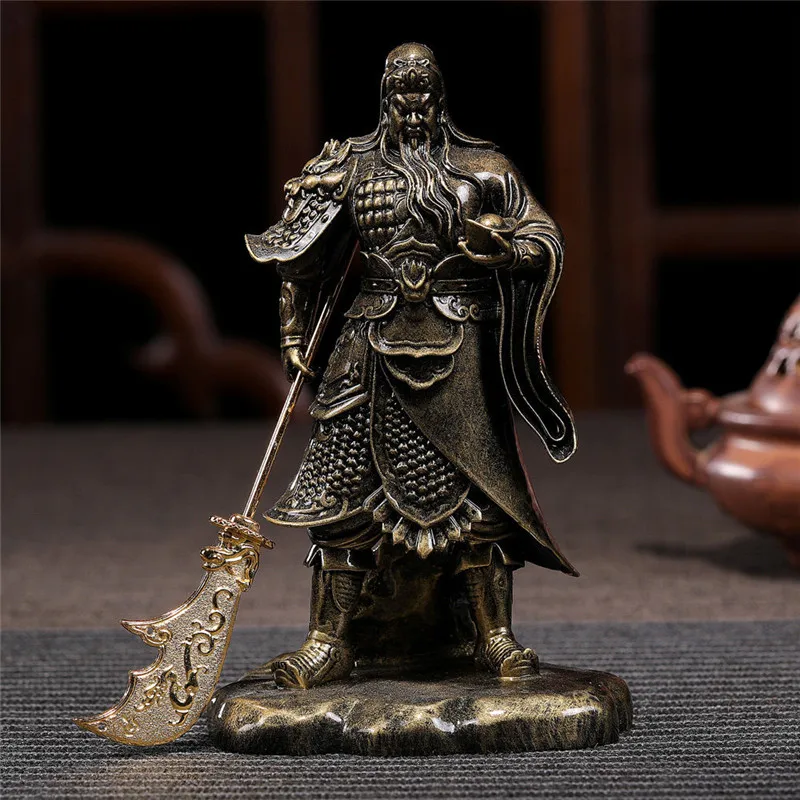 Chinese Guan Gong Buddha Statue Bronze Color Ornaments Resin Crafts Feng Shui Big Budda Sculpture Figurines Home Decoration Room
Chinese Guan Gong Buddha Statue Bronze Color Ornaments Resin Crafts Feng Shui Big Budda Sculpture Figurines Home Decoration Room