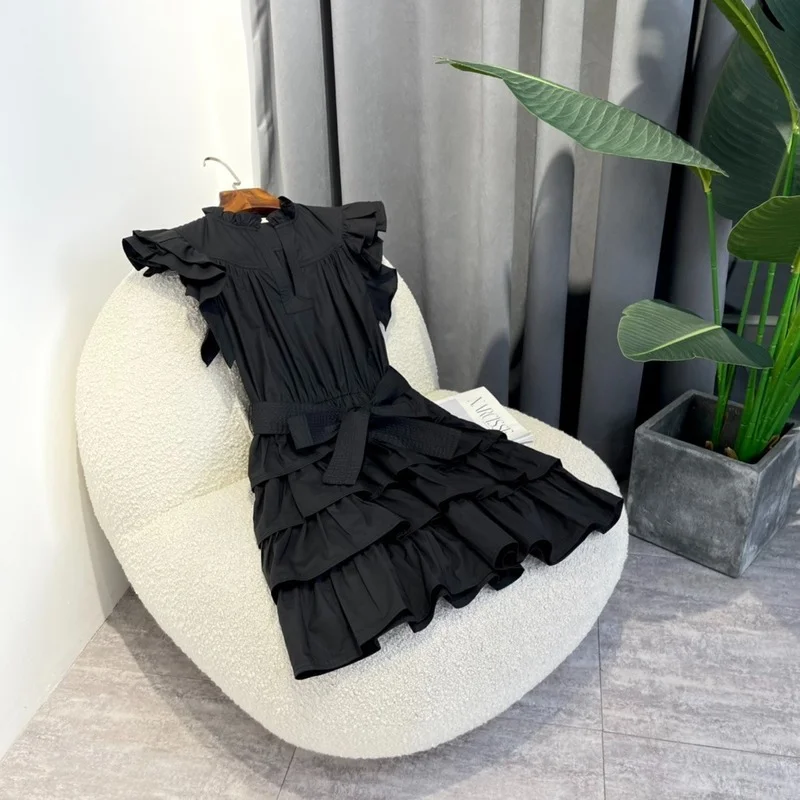 2022 Summer High Quality Pink Blue Black Tropical Leaves Print Flying Sleeves Cascading Ruffles Cake Mini Dress Lady
2022 Summer High Quality Pink Blue Black Tropical Leaves Print Flying Sleeves Cascading Ruffles Cake Mini Dress Lady