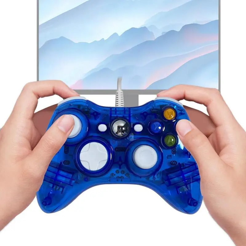 

Transparent Shell Gamepad For XBOX 360 Video Game Joystick PC Joypad Game Joystick USB Wired Game Controller Game Accessory