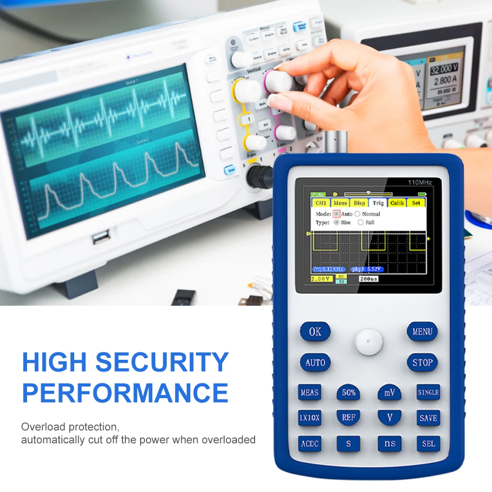 FNIRSI-1C15 2.4Inch Professional Digital Oscilloscope 500MS/s Sampling Rate 110MHz Analog Bandwidth Support Waveform Storage
FNIRSI-1C15 2.4Inch Professional Digital Oscilloscope 500MS/s Sampling Rate 110MHz Analog Bandwidth Support Waveform Storage