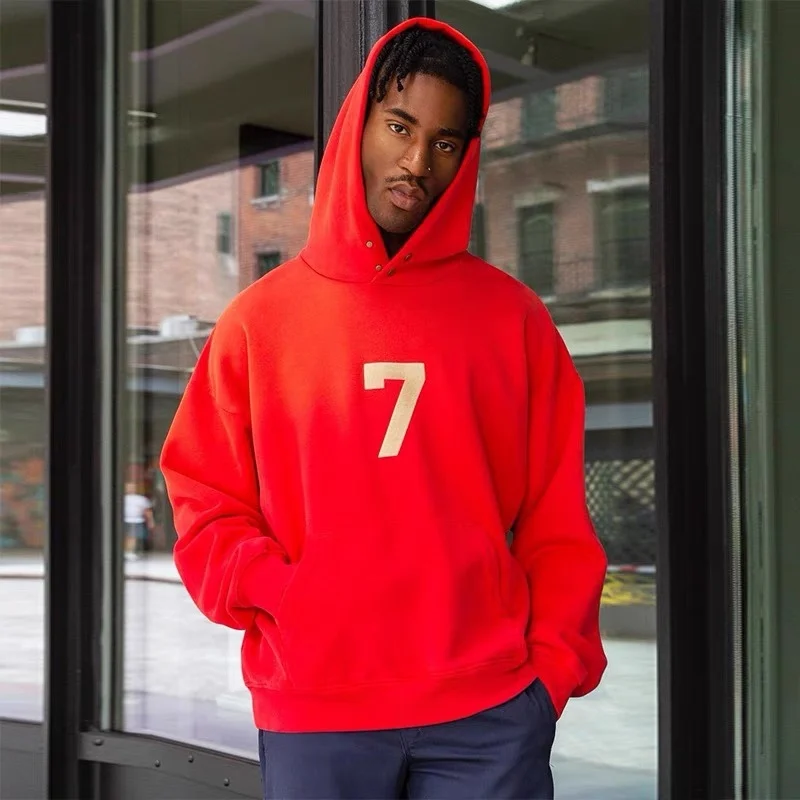 1:1 Version 7th FG Flock Print Red Hoodie Men Women Couple Cotton Hoodies High Street Hip Hop Casual Oversize Hooded Sweatshirt 
1:1 Version 7th FG Flock Print Red Hoodie Men Women Couple Cotton Hoodies High Street Hip Hop Casual Oversize Hooded Sweatshirt