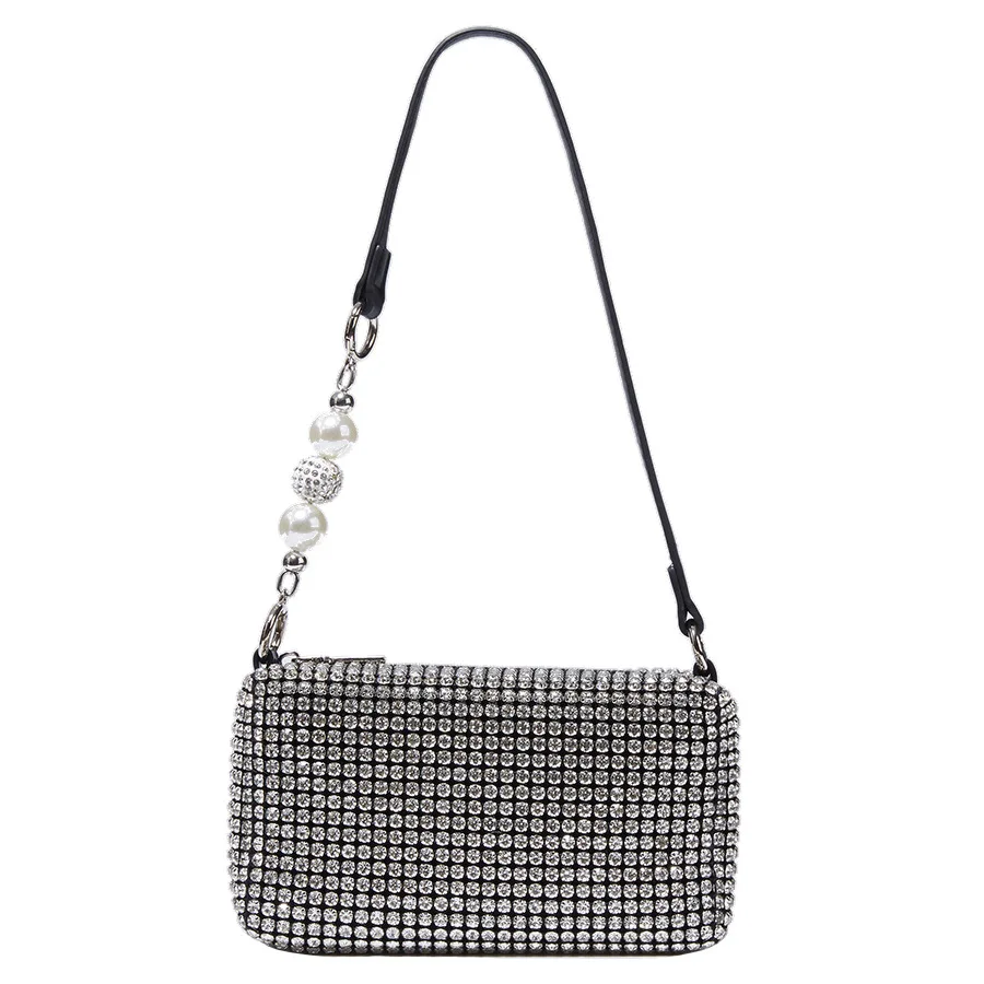 

2022 New Rhinestone Handbag BLING BLING Full Diamond Underarm Evening Bag Hand Carrying Inlaid Dinner Mini Glitter Bags
