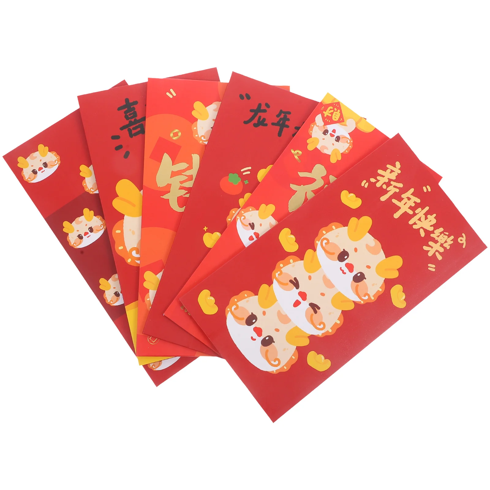6pcs Creative Chinese Dragon style Red Envelopes Exquisite Paper Money Pouches
6pcs Creative Chinese Dragon style Red Envelopes Exquisite Paper Money Pouches