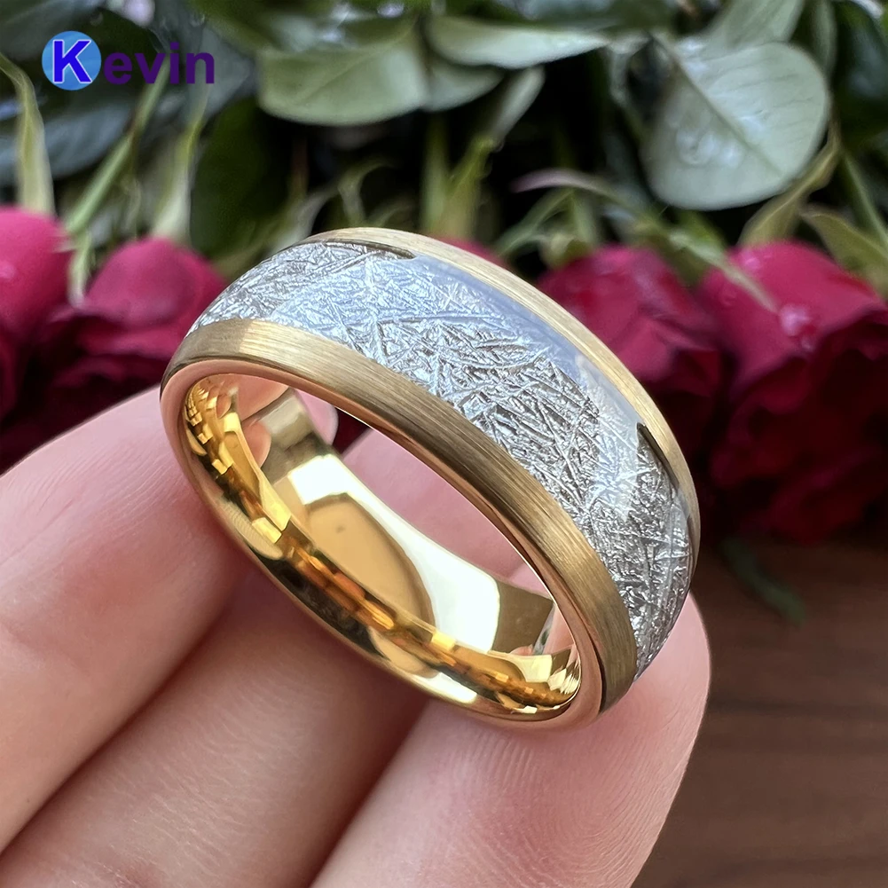 8MM New Arrivals Bright Meteorite Ring Men Women Tungsten Wedding Band Domed Brushed Finish High Quality Comfort Fit
8MM New Arrivals Bright Meteorite Ring Men Women Tungsten Wedding Band Domed Brushed Finish High Quality Comfort Fit