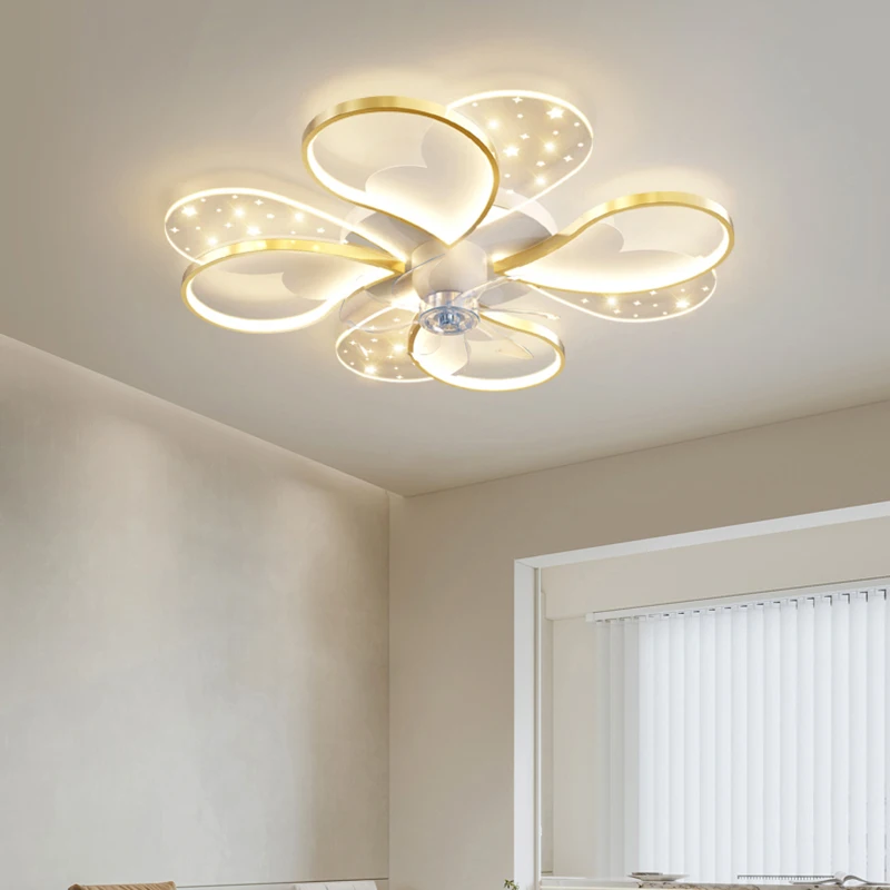 

Скандинавский Декор для спальни, светодиодные лампы для комнаты, потолочный вентилятор, лампа для ресторана, столовой, потолочные вентиляторы с дистанционным управлением