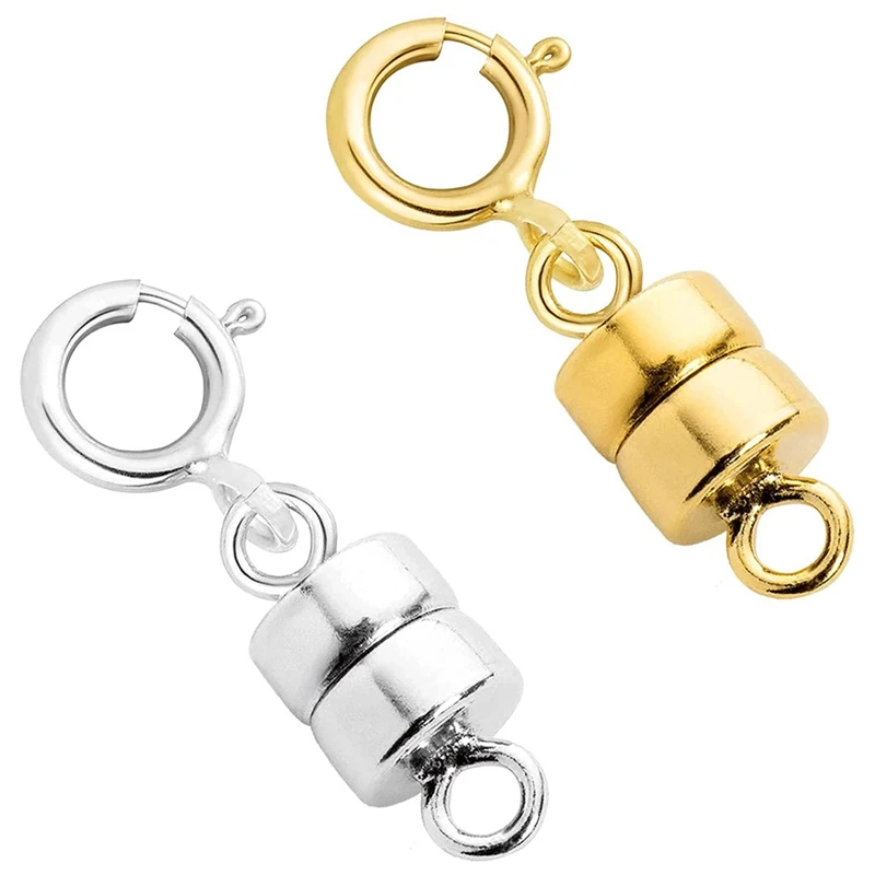 2 Pieces Magnetic Clasp Converter for Necklace Clasps Closures Connector Gold and Silver Plated (1 Gold 1 Silver)
2 Pieces Magnetic Clasp Converter for Necklace Clasps Closures Connector Gold and Silver Plated (1 Gold 1 Silver)