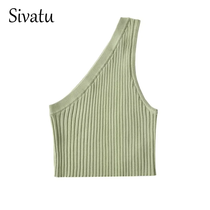 

Sivatu Traf Corset Top Women Summer 2023 Asymmetric Knitted Y2k Streetwear Short Sleeve Rave Crochet Top Harajuku Tube Top