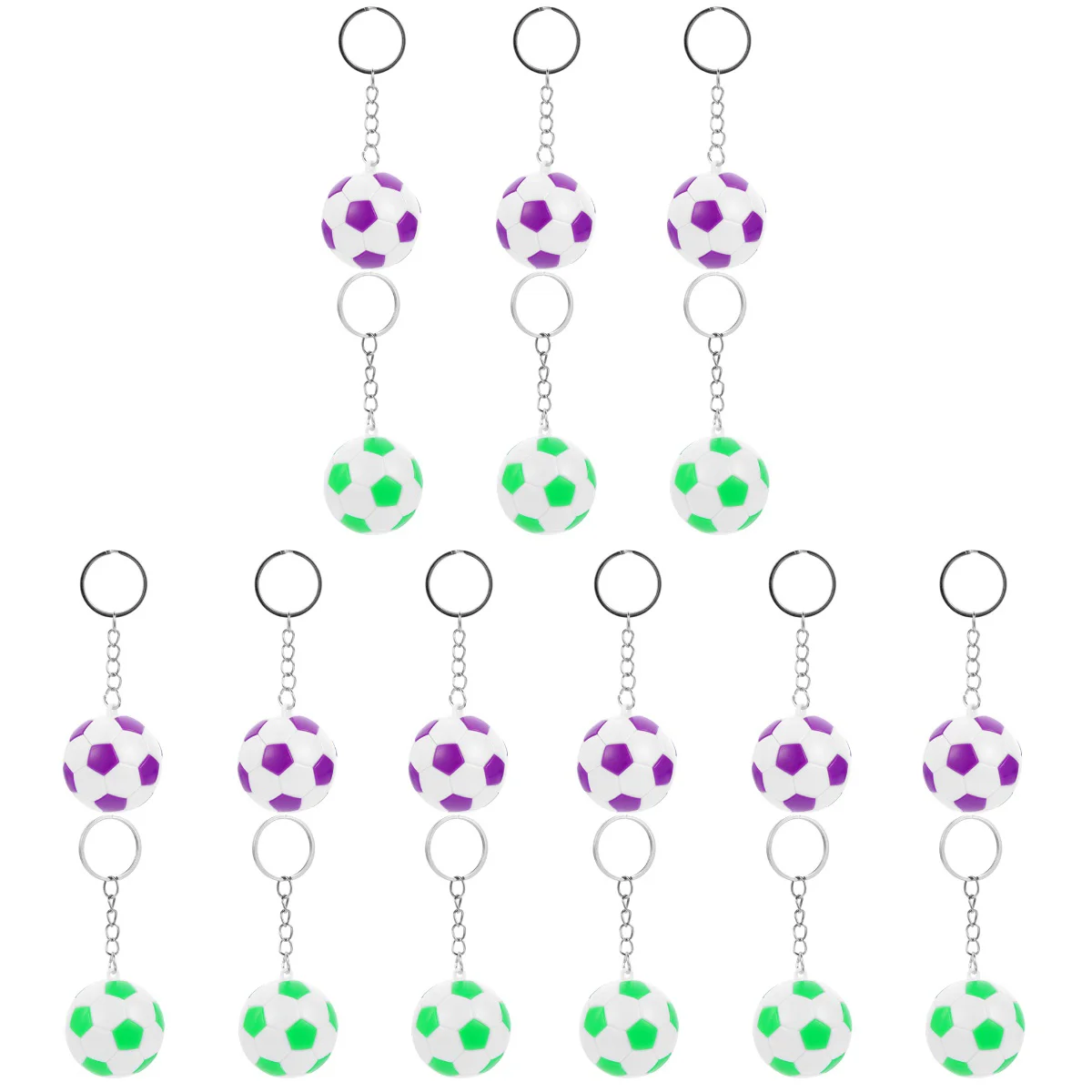 18 pcs Football Keychain Pendant Football Shape Keyring Bag Hanging Decoration
18 pcs Football Keychain Pendant Football Shape Keyring Bag Hanging Decoration